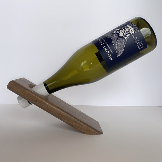 Balancing Wine Bottle Display