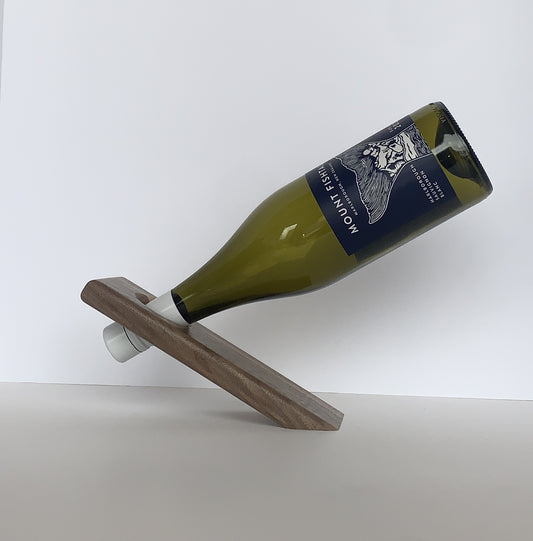 Balancing Wine Bottle Display