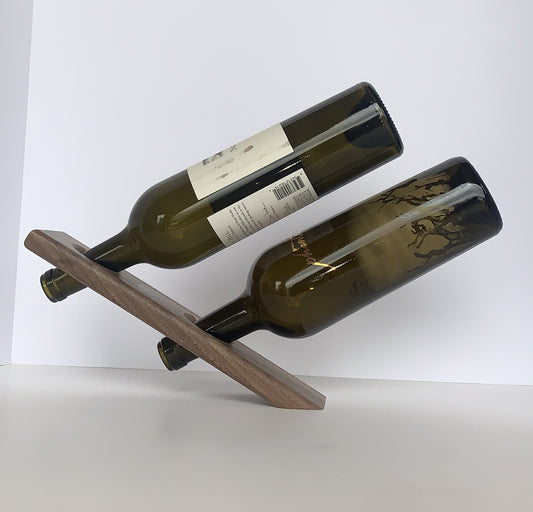 Balancing Dual Wine Bottle Display