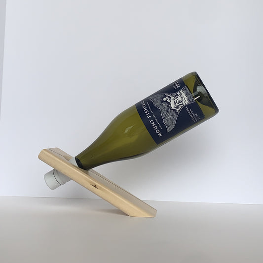 Balancing Wine Bottle Display