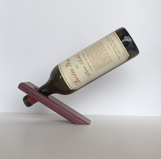 Balancing Wine Bottle Display